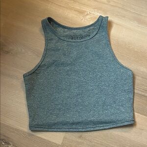 Fleo Heather Gray Crop Top